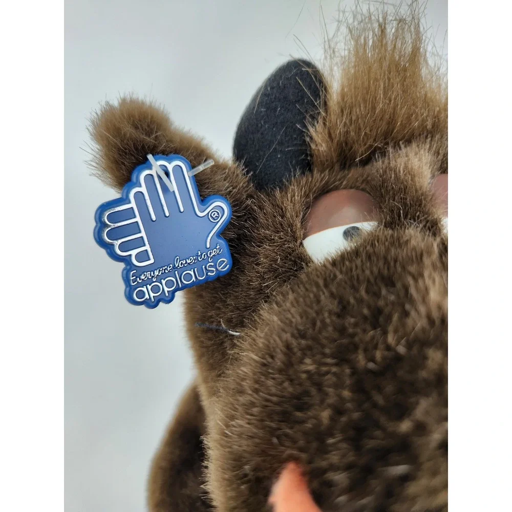 Ferdinand Bull Brown Cow Plush Hand Puppet Applause Tag‎ Stuffed Animal Vintage